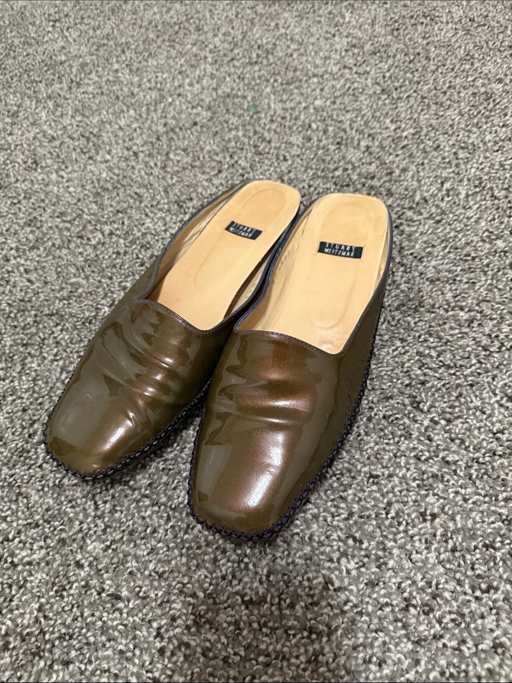 Stuart Weitzman Mule Slides Patent Leather
